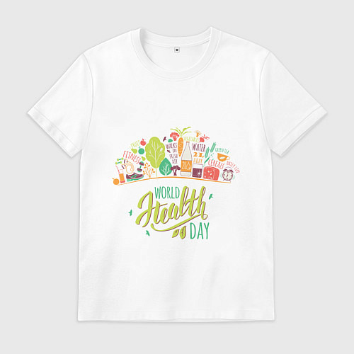Мужская футболка WORLD HEALTH DAY / Белый – фото 1