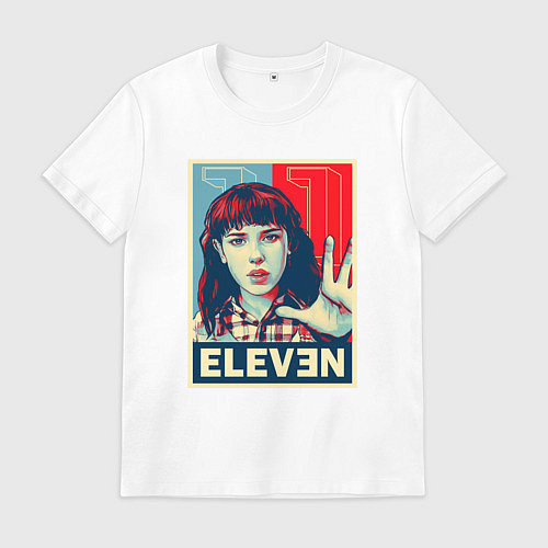 Мужская футболка Stranger Things Eleven / Белый – фото 1