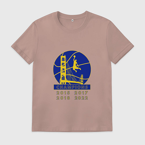 Мужская футболка Champions - Warriors / Пыльно-розовый – фото 1