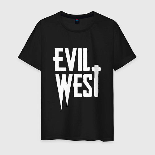 Мужская футболка Evil west logo / Черный – фото 1