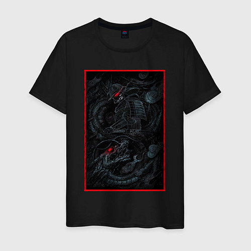 Мужская футболка Самурай Убийца драконов / Черный – фото 1