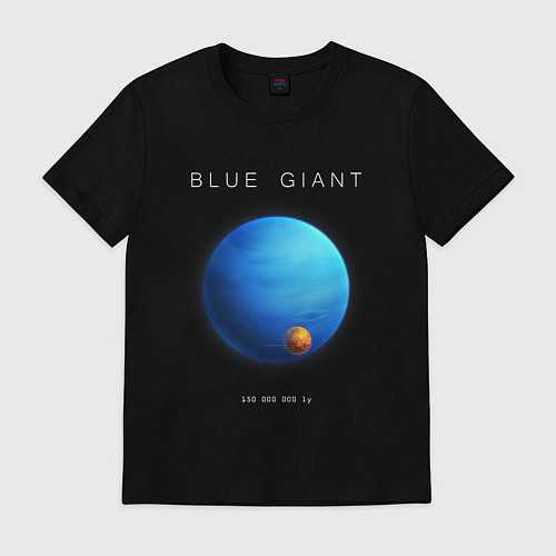 Мужская футболка Blue Giant Голубой Гигант Space collections / Черный – фото 1