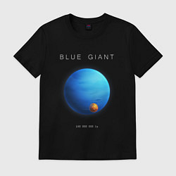 Футболка хлопковая мужская Blue Giant Голубой Гигант Space collections, цвет: черный