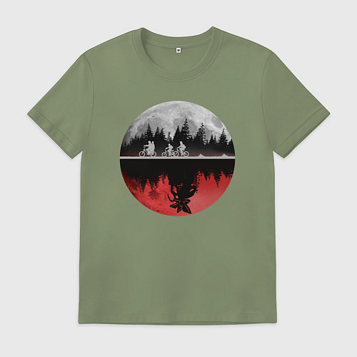 Мужская футболка Stranger Things Moon / Авокадо – фото 1