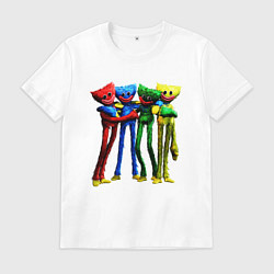 Футболка хлопковая мужская GAME POPPY PLAYTIME Mini Huggies, цвет: белый