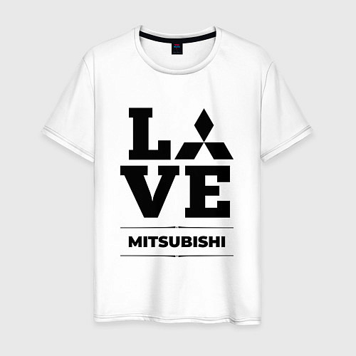 Мужская футболка Mitsubishi Love Classic / Белый – фото 1