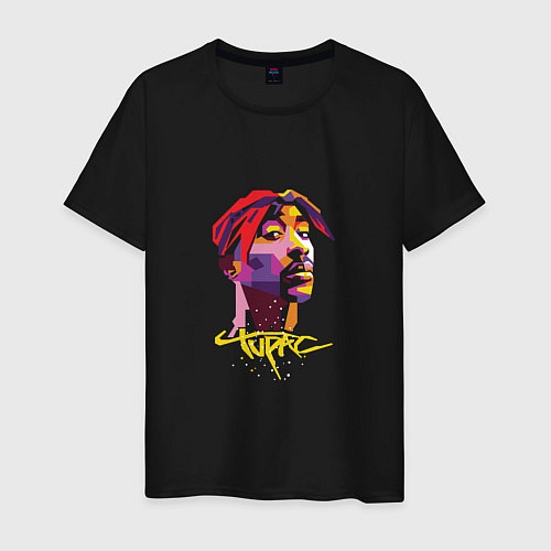 Мужская футболка Tupac Color / Черный – фото 1