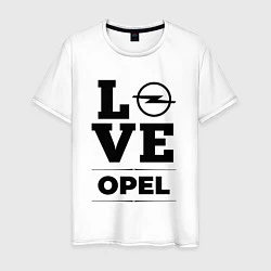 Футболка хлопковая мужская Opel Love Classic, цвет: белый