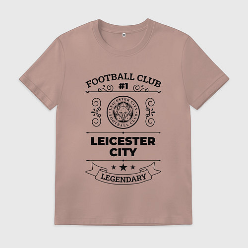 Мужская футболка Leicester City: Football Club Number 1 Legendary / Пыльно-розовый – фото 1