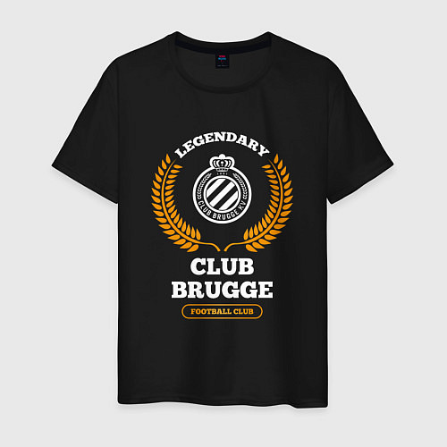 Мужская футболка Лого Club Brugge и надпись Legendary Football Club / Черный – фото 1