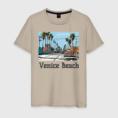 Мужская футболка Los Angeles Venis Beach / Миндальный – фото 1