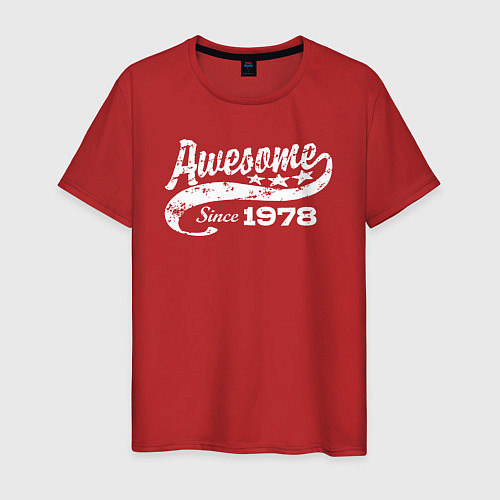 Мужская футболка Awesome Since 1978 / Красный – фото 1