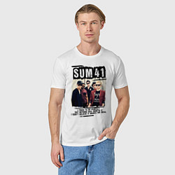 Футболка хлопковая мужская SUM 41 PIECES, цвет: белый — фото 2