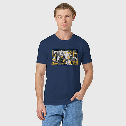 Мужская футболка Спрингфилд ГерникаСимпсоны в версии Герники / Тёмно-синий – фото 3