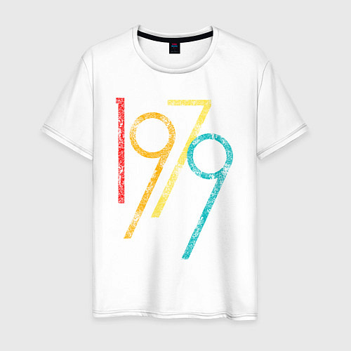 Мужская футболка Огромное число 1979 / Белый – фото 1