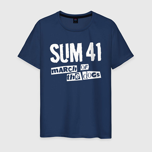 Мужская футболка March Of The Dogs - Sum 41 / Тёмно-синий – фото 1