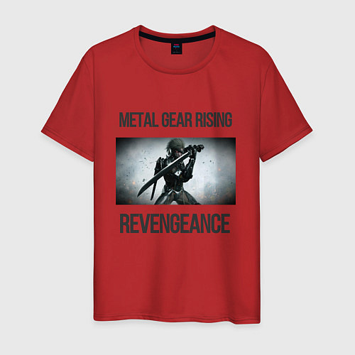 Мужская футболка Metal Gear Rising: Revengeance - Raiden / Красный – фото 1