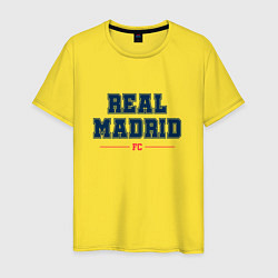Футболка хлопковая мужская Real Madrid FC Classic, цвет: желтый