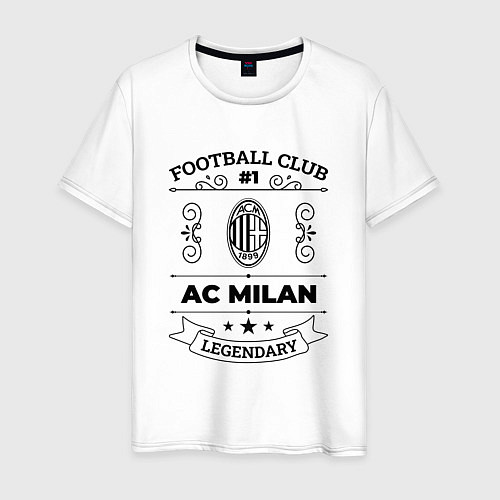 Мужская футболка AC Milan: Football Club Number 1 Legendary / Белый – фото 1