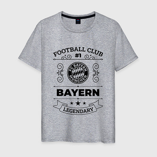 Мужская футболка Bayern: Football Club Number 1 Legendary / Меланж – фото 1