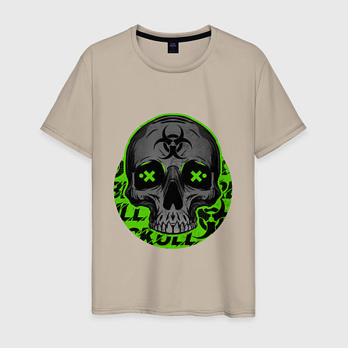 Мужская футболка SKULL TOXIC / Миндальный – фото 1