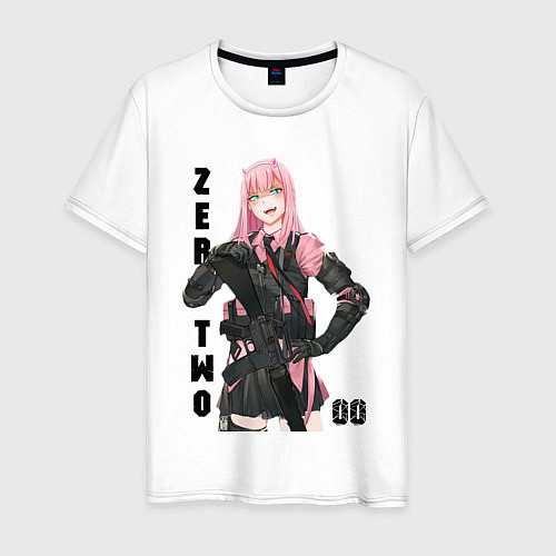 Мужская футболка Zero Two - Girls Frontline Darling in the Franxx / Белый – фото 1