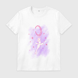 Мужская футболка Гимнастка на месяце