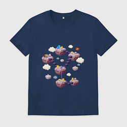 Футболка хлопковая мужская Уровень с боссом, цвет: тёмно-синий