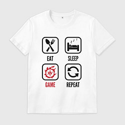 Мужская футболка Eat - Sleep - Final Fantasy - Repeat