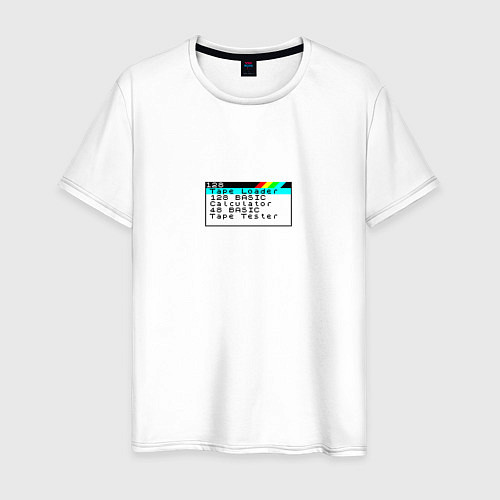 Мужская футболка Стартовый экран ZX Spectrum 128 / Белый – фото 1
