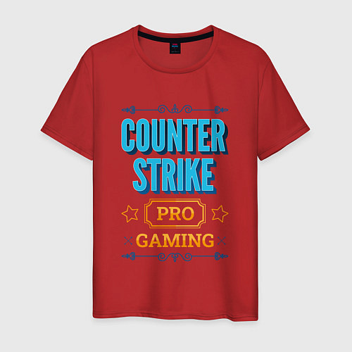 Мужская футболка Игра Counter Strike PRO Gaming / Красный – фото 1