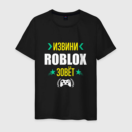 Мужская футболка Извини Roblox Зовет / Черный – фото 1