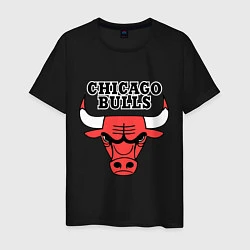 Футболка хлопковая мужская Chicago Bulls, цвет: черный