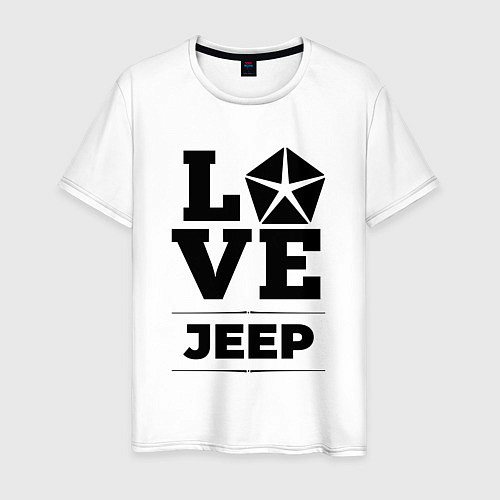 Мужская футболка Jeep Love Classic / Белый – фото 1