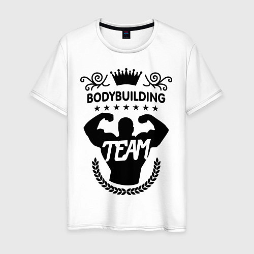Мужская футболка Bodybuilding team / Белый – фото 1