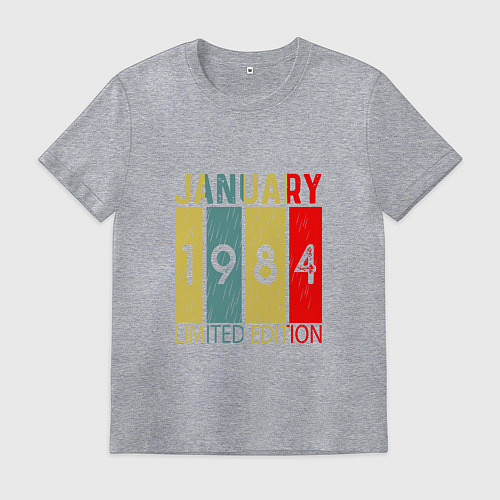 Мужская футболка 1984 - Январь / Меланж – фото 1