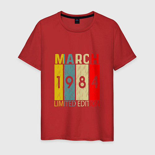 Мужская футболка 1984 - Март / Красный – фото 1