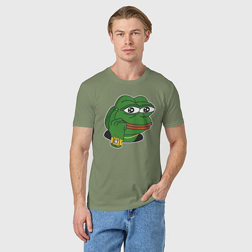 Мужская футболка Пепе Лягушонок советует думать / Авокадо – фото 3