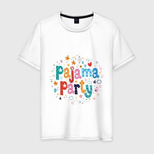 Мужская футболка Pajama party / Белый – фото 1