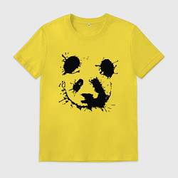 Мужская футболка Прикольный панда - клякса