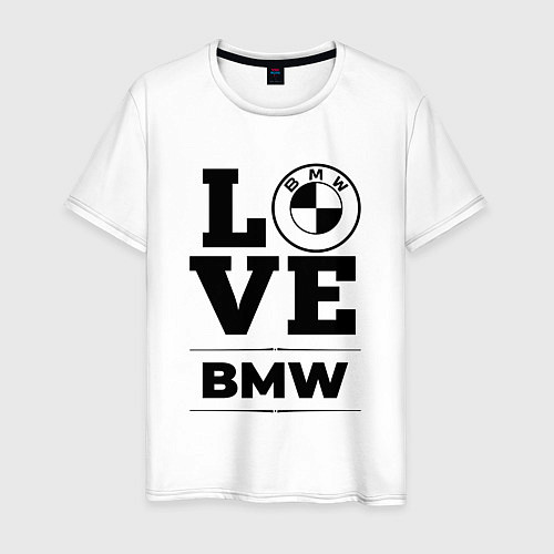 Мужская футболка BMW love classic / Белый – фото 1