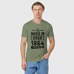 Футболка хлопковая мужская Made in USSR 1964 limited edition, цвет: авокадо — фото 2