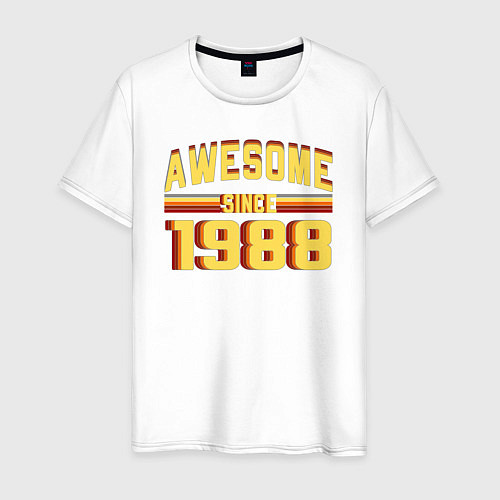 Мужская футболка Потрясающе с 1988 года / Белый – фото 1