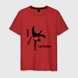 Футболка хлопковая мужская I LOVE CAPOEIRA, цвет: красный