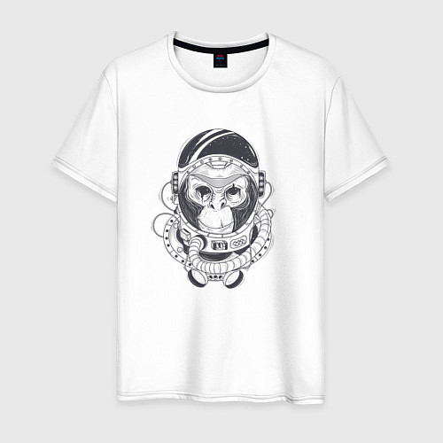Мужская футболка Space Monkey / Белый – фото 1