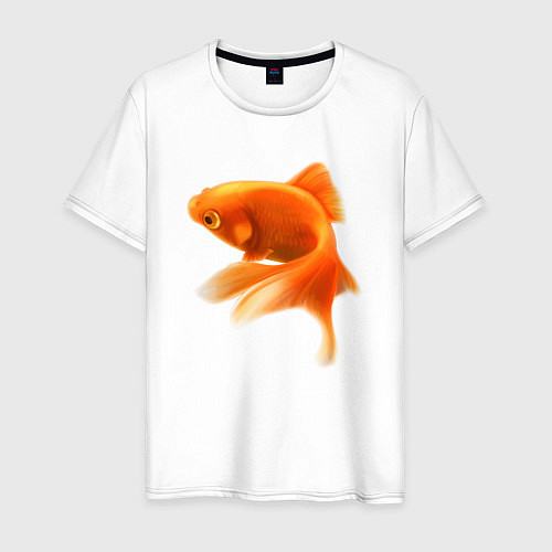 Мужская футболка Китайский карась - Золотая рыбка / Белый – фото 1