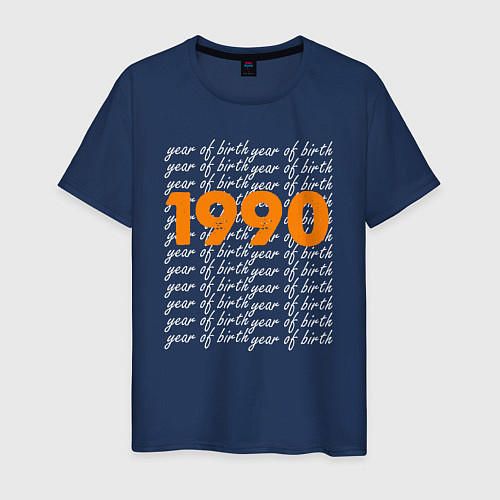 Мужская футболка 1990 год рождения / Тёмно-синий – фото 1