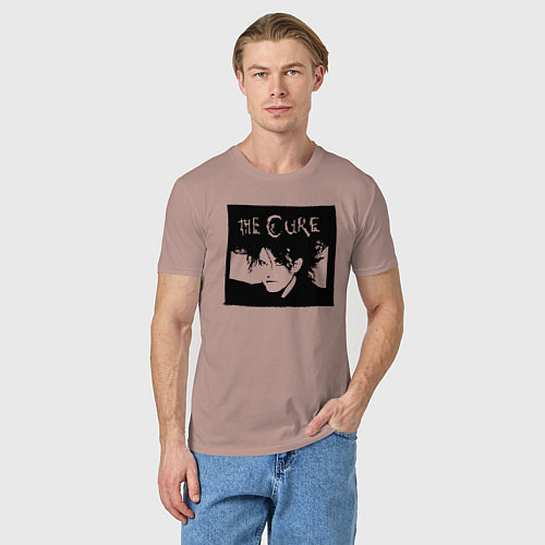 Мужская футболка The Cure Роберт Смит / Пыльно-розовый – фото 3