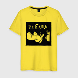 Футболка хлопковая мужская The Cure Роберт Смит, цвет: желтый