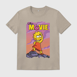 Мужская футболка Lisa Simpson смотрит в даль - movie